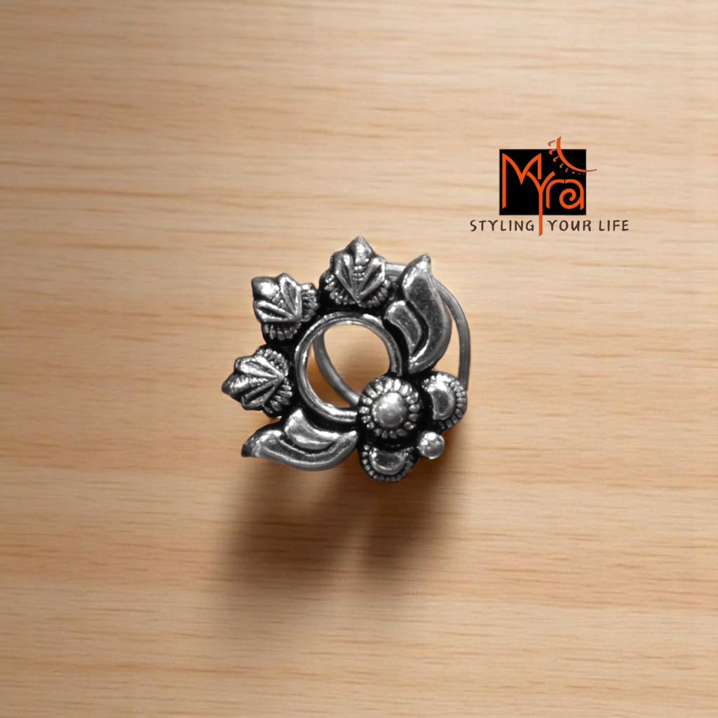 Buy pure silver charulata nosepin online India MYRA