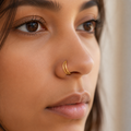 Golden Twin Orbit Nose Ring (golden polished)