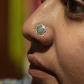 Manjari Hexagon Silver Nosepin