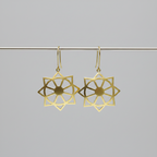 STAR SHAPED CIRCLE BRASS EARRINGS