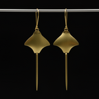 Rei – Stingray Brass Earrings