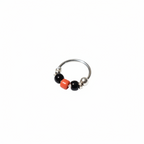 Rakt – Red & Black Bead 925 Sterling Silver Nose Ring