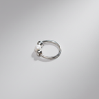Shwet – White Bead 925 Sterling Silver Nose Ring