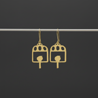 Freedom - Bird Brass Earrings