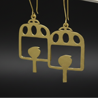 Freedom - Bird Brass Earrings
