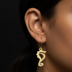 Jol – Seahorse Brass Earrings