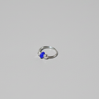 Nila – Blue Bead 925 Sterling Silver Nose Ring