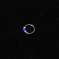 Nila – Blue Bead 925 Sterling Silver Nose Ring