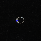 Nila – Blue Bead 925 Sterling Silver Nose Ring