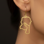 Dialogue - Twin Souls Brass Earrings