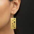 Fungi - Mushroom Brass Earrings