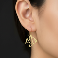 Tide - Fish Brass Earrings