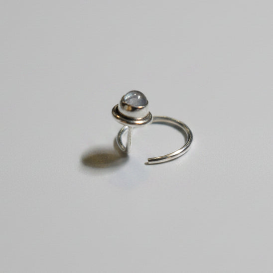 Neutral Wear Moonstone Nose Pin – 925 Sterling Silver