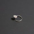 Teardrop Dotted Nose Pin – 925 Sterling Silver