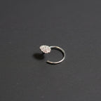 Teardrop Dotted Nose Pin – 925 Sterling Silver