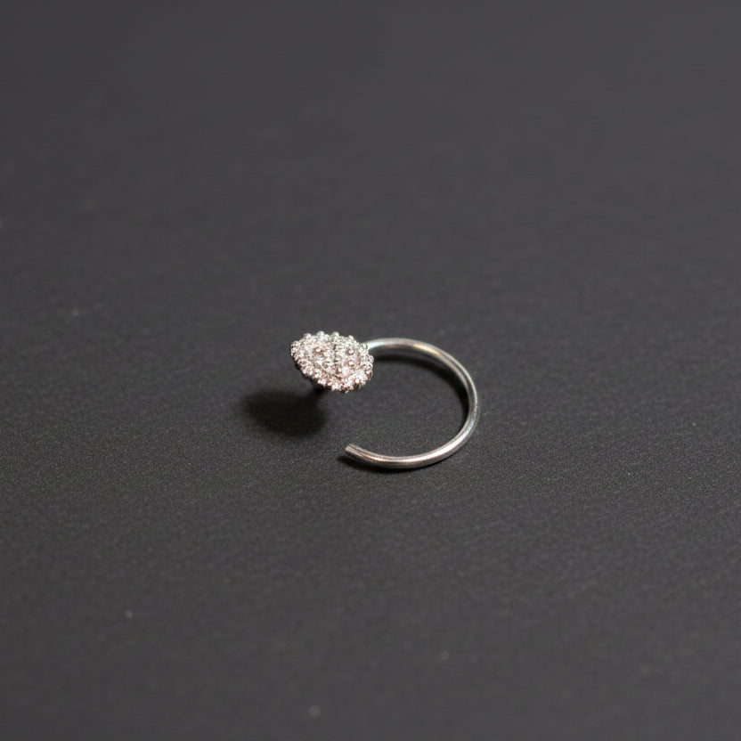 Teardrop Dotted Nose Pin – 925 Sterling Silver