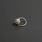 Oxidised Floral Nose Pin – 925 Sterling Silver