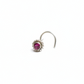 Filigree Ruby Nose Pin – 925 Sterling Silver