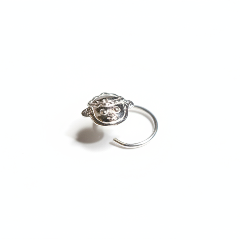 Clown Face Nose Pin – 925 Sterling Silver