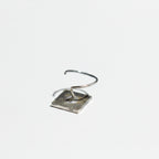 Handpainted Square Blossom Silver Nosepin