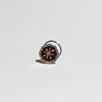Handpainted Midnight Snowflake Silver Nosepin