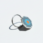 Handpainted Mosaic Hexagon Silver Nosepin