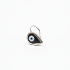 Handpainted Evil Eye Teardrop Silver Nosepin