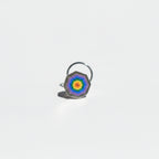 Handpainted Rainbow Orbit Silver Nosepin