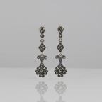 Pure Silver Marcasite Floral Earrings