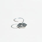 Handpainted Teal Pinwheel Silver Nosepin
