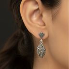 Pure Silver Marcasite Minimalist Earrings