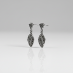 Pure Silver Marcasite Filigree Earrings
