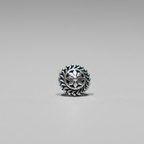 Abstract Circle Nose Pin – 925 Sterling Silver