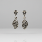 Pure Silver Marcasite Minimalist Earrings