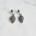 Pure Silver Marcasite Minimalist Earrings