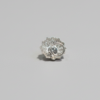 Sunburst Circle Nose Pin – 925 Sterling Silver