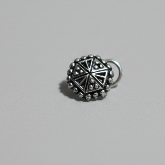 Tribal Circle Nose Pin – 925 Sterling Silver