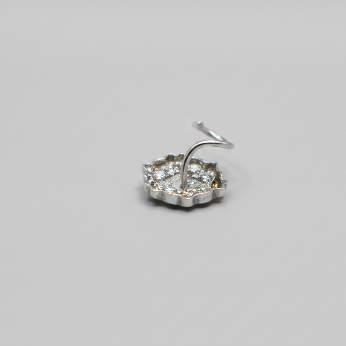 Mandala Circle Nose Pin – 925 Sterling Silver