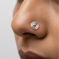 Abstract Illusion Nose Pin – 925 Sterling Silver
