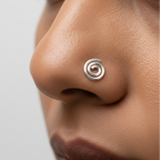 Abstract Illusion Nose Pin – 925 Sterling Silver