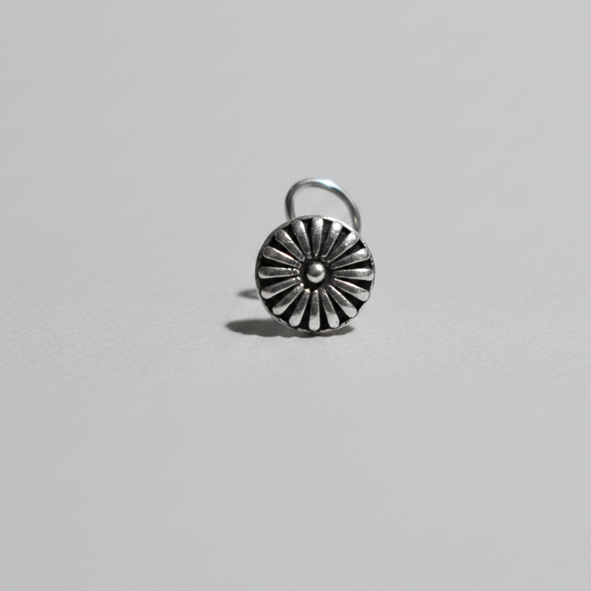 Dandelion Bloom Nose Pin – 925 Sterling Silver