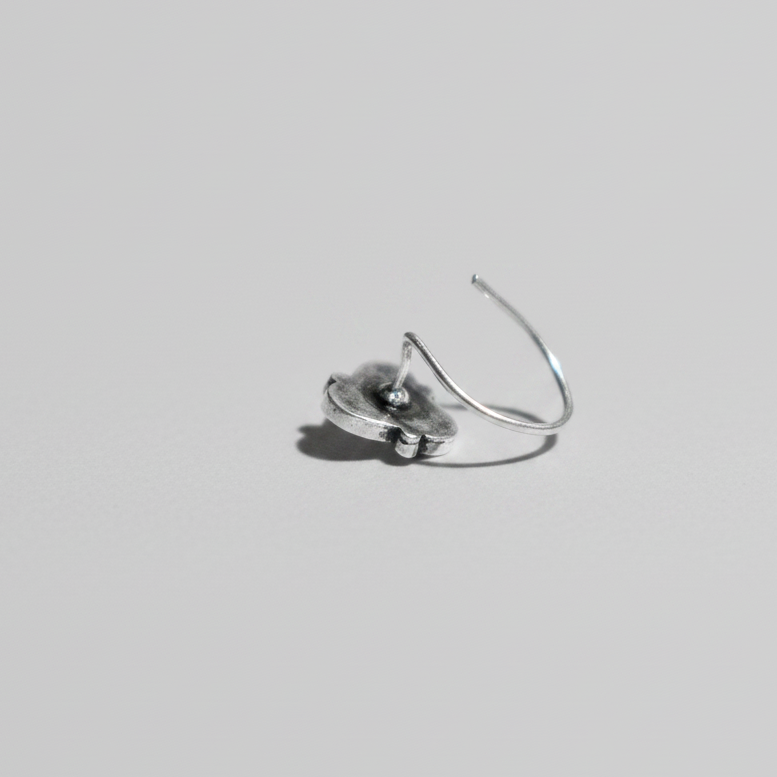 Traditional Trikon Nose Pin – 925 Sterling Silver
