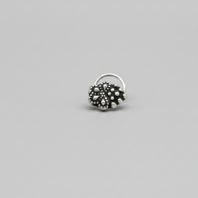 Traditional Elongated Nose Pin – 925 Sterling Silver