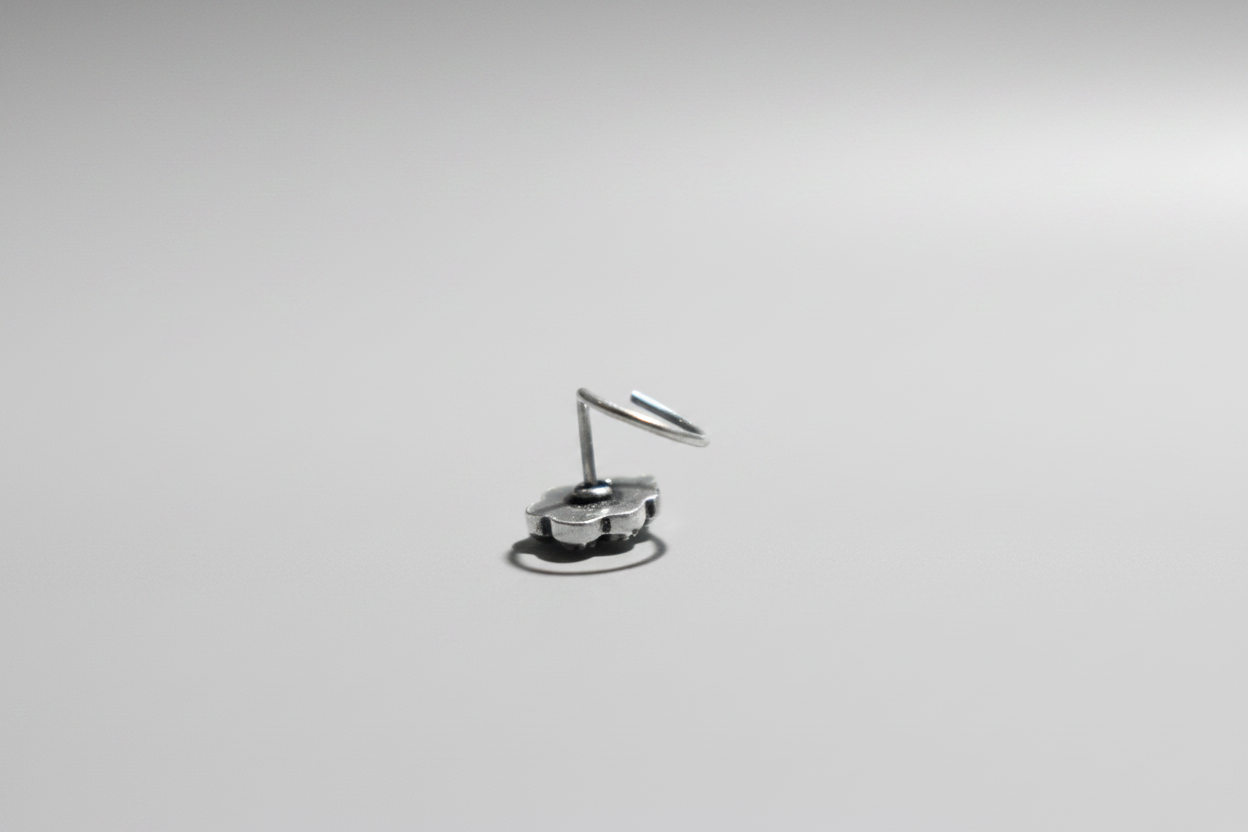 Traditional Elongated Nose Pin – 925 Sterling Silver