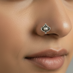 Temple Motif Nose Pin – 925 Sterling Silver