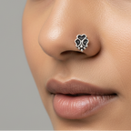 Butterfly Heart Nose Pin – 925 Sterling Silver