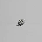 Traditional Floral Motif Nose Pin – 925 Sterling Silver