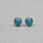 Turquoise Tide - Turquoise - 925 Sterling Silver Ear Studs