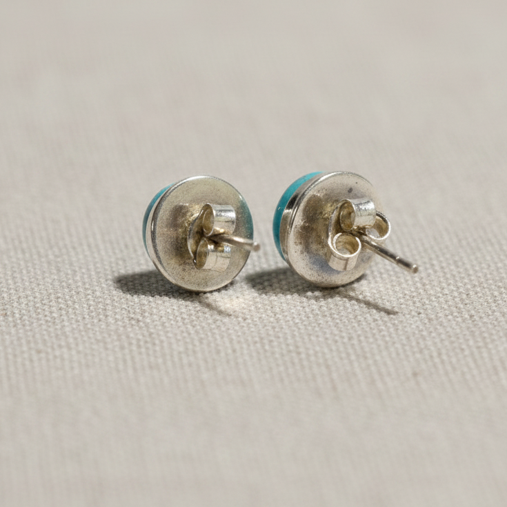 Turquoise Tide - Turquoise - 925 Sterling Silver Ear Studs