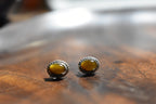 Golden Earth - Tiger's Eye - 925 Sterling Silver Ear Studs